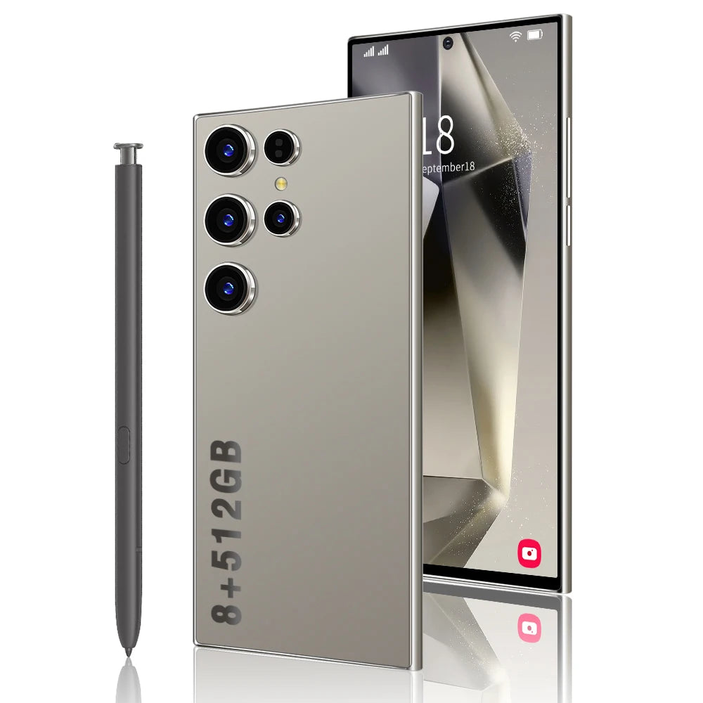 US in Stock S24 Ultra Cross-Border Smartphone Pro Max 5G with Integrated 6.8 Inch Large Screen Built-in Pen Machine (8+256)