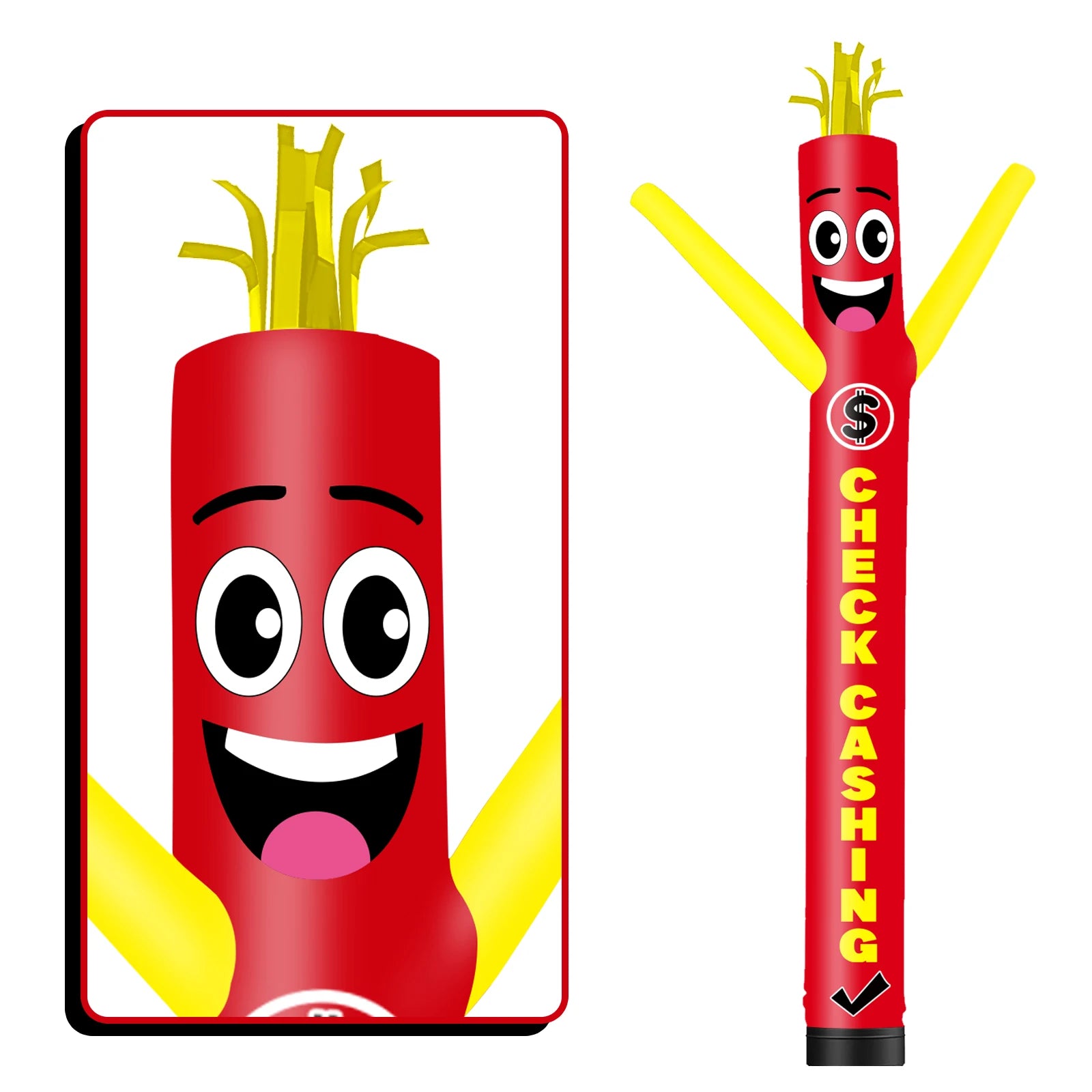 Inflatable Tube Man Wacky Wave Dancer for Outdoor Advertising Promotion Air Dancer - Orange (Blower Not Included)