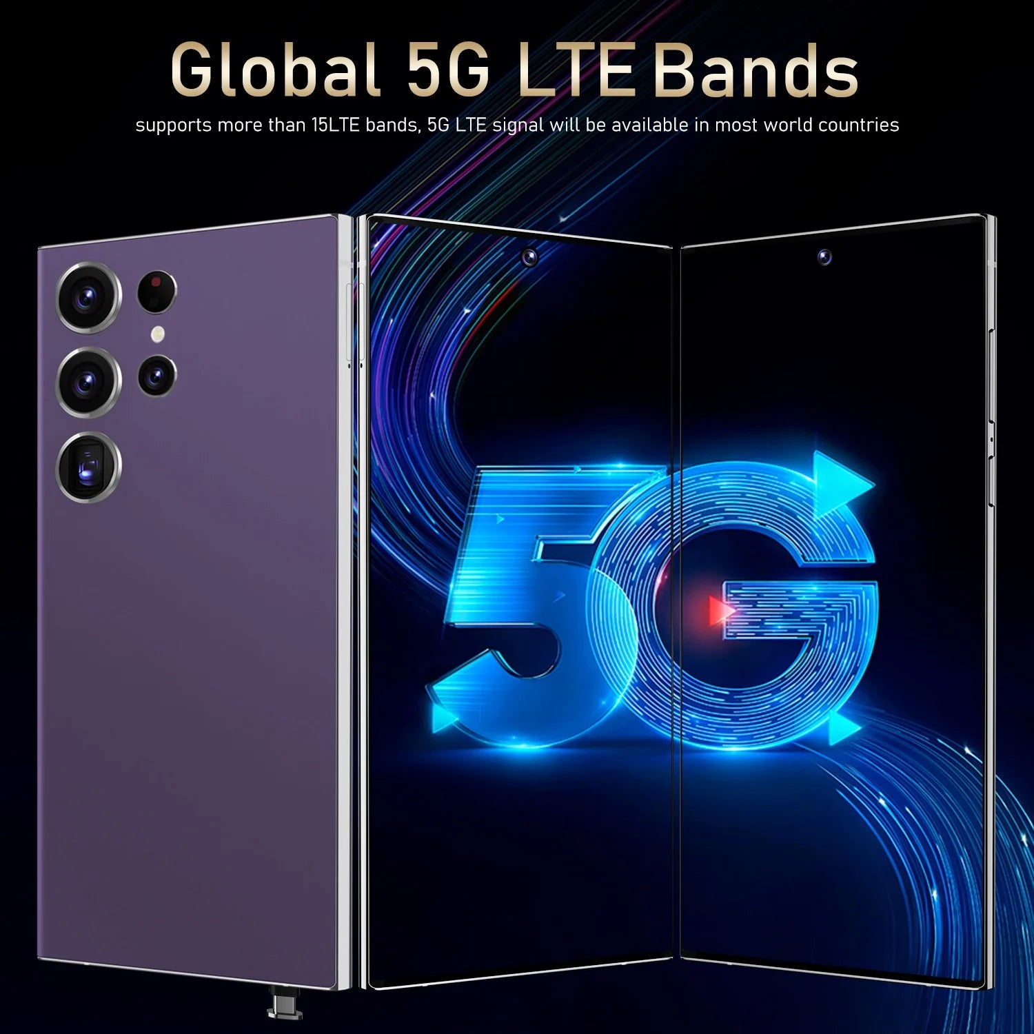 US in Stock S24 Ultra Cross-Border Smartphone Pro Max 5G with Integrated 6.8 Inch Large Screen Built-in Pen Machine (8+256)