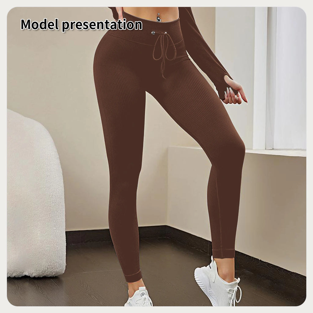 FCJ Women's Stylish Simple Solid Color Yoga Suit