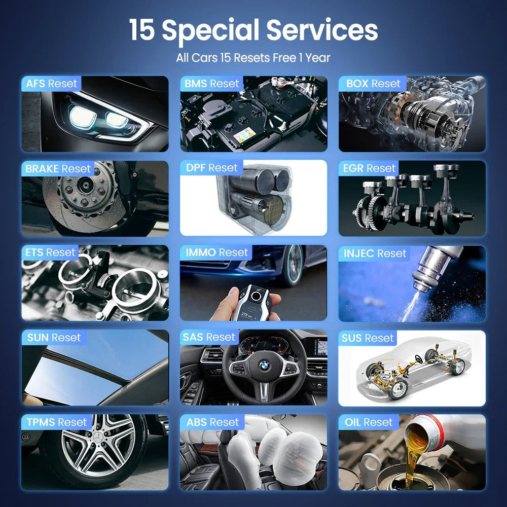 MUCAR DriverScan OBD2 Scanner Bi-directional Scan Tool OE Level All System Diagnostic Active Test 15 Service Function