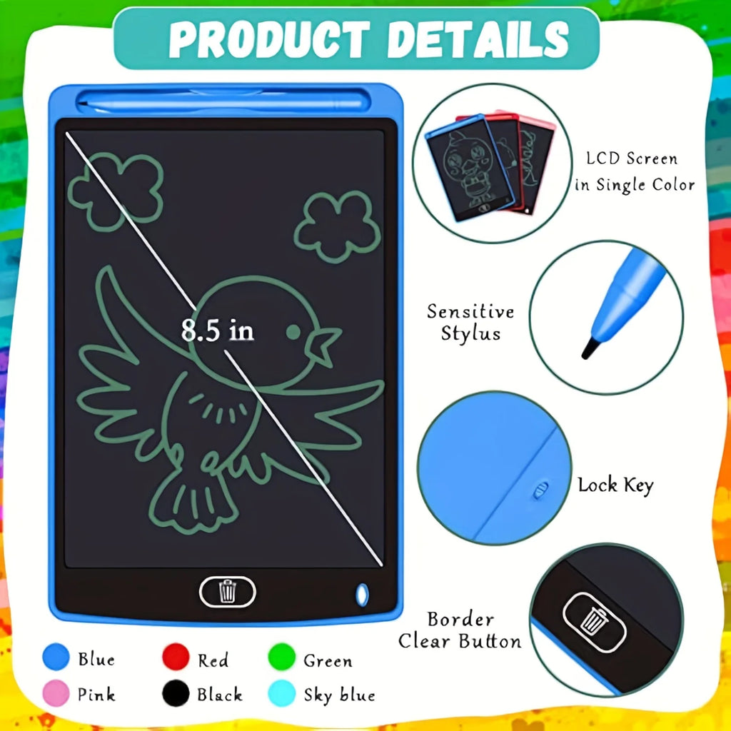 30 Pieces of 8.5-Inch LCD Writing Tablet for Kids Colorful LCD Electronic Digital Pad with Waterproof and Erasable Surface