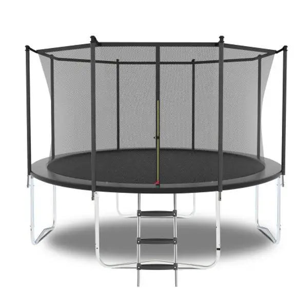 10FT Trampoline with Safety Enclosure Net, Outdoor Trampoline with Heavy Duty Jumping Mat and Spring Cover Padding for Kids and