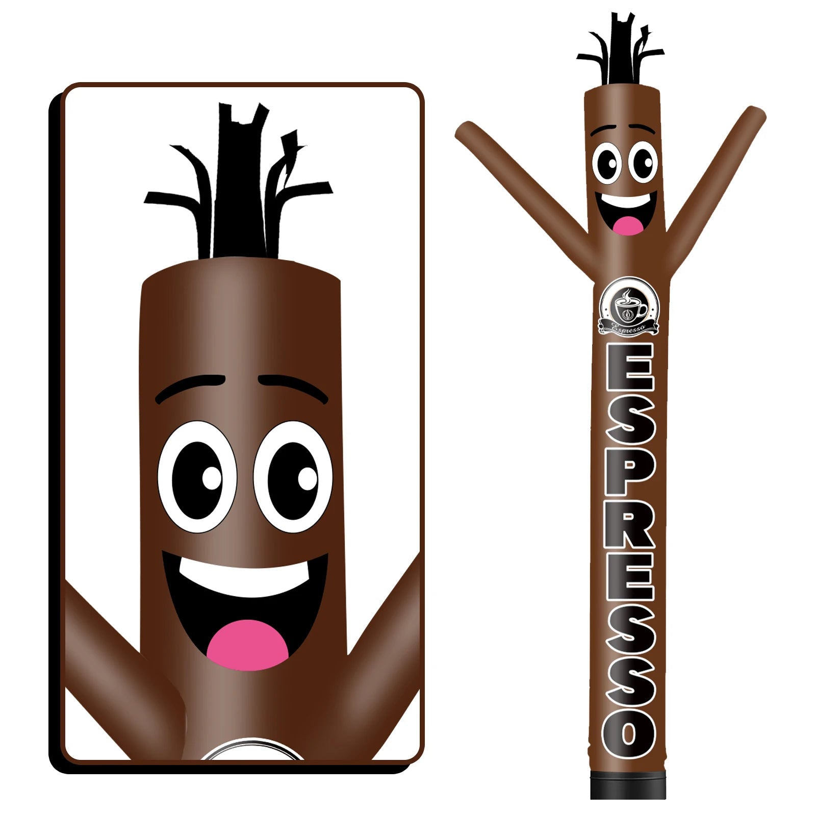 Coffee Series Inflatable Air Dancer Wave Tube Man for Outdoor Parties Festivals New Store Display Accessories Excluded Blower