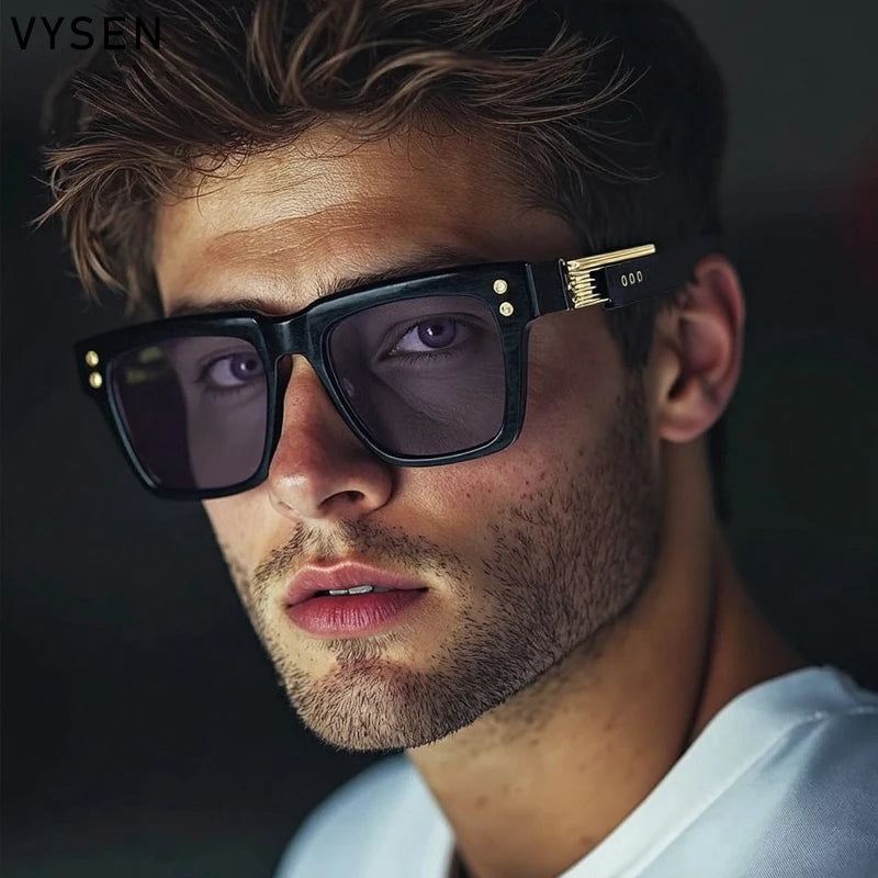 Oversized Classic Square Sunglasses Men 2025 Luxury Brand Design Vintage Trendy Rero Sun Glasses For Male Driving Eyewear UV400