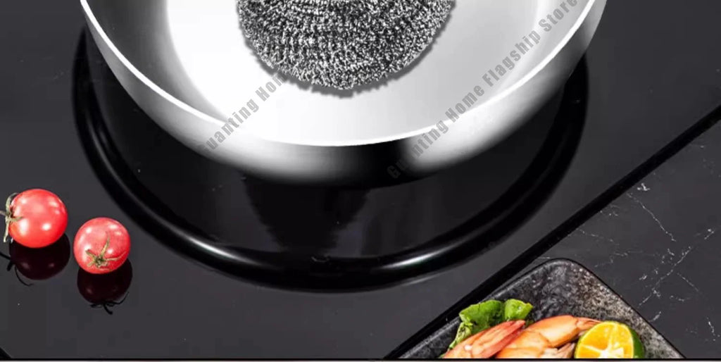 316 Stainless Steel Frying Pan Deepened Wok Non-Stick Skillets Steak Gas Stove Induction Cooker Universal Pan Kitchen Cookware