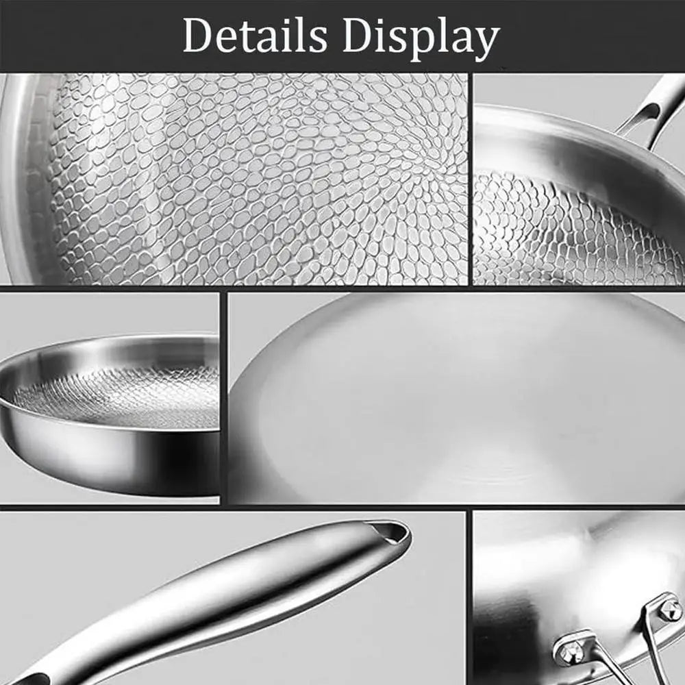 High-end titanium alloy pan household uncoated steak Pancake frying pan non-stick pan gas stove titanium pan Kitchen Cookware