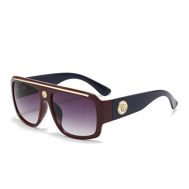 Fashion Brand Luxury Designer Sunglasses Men Women 2025 Oversized Vintage Punk Shades Glasses Summer Travel Outdoor Sunglasses