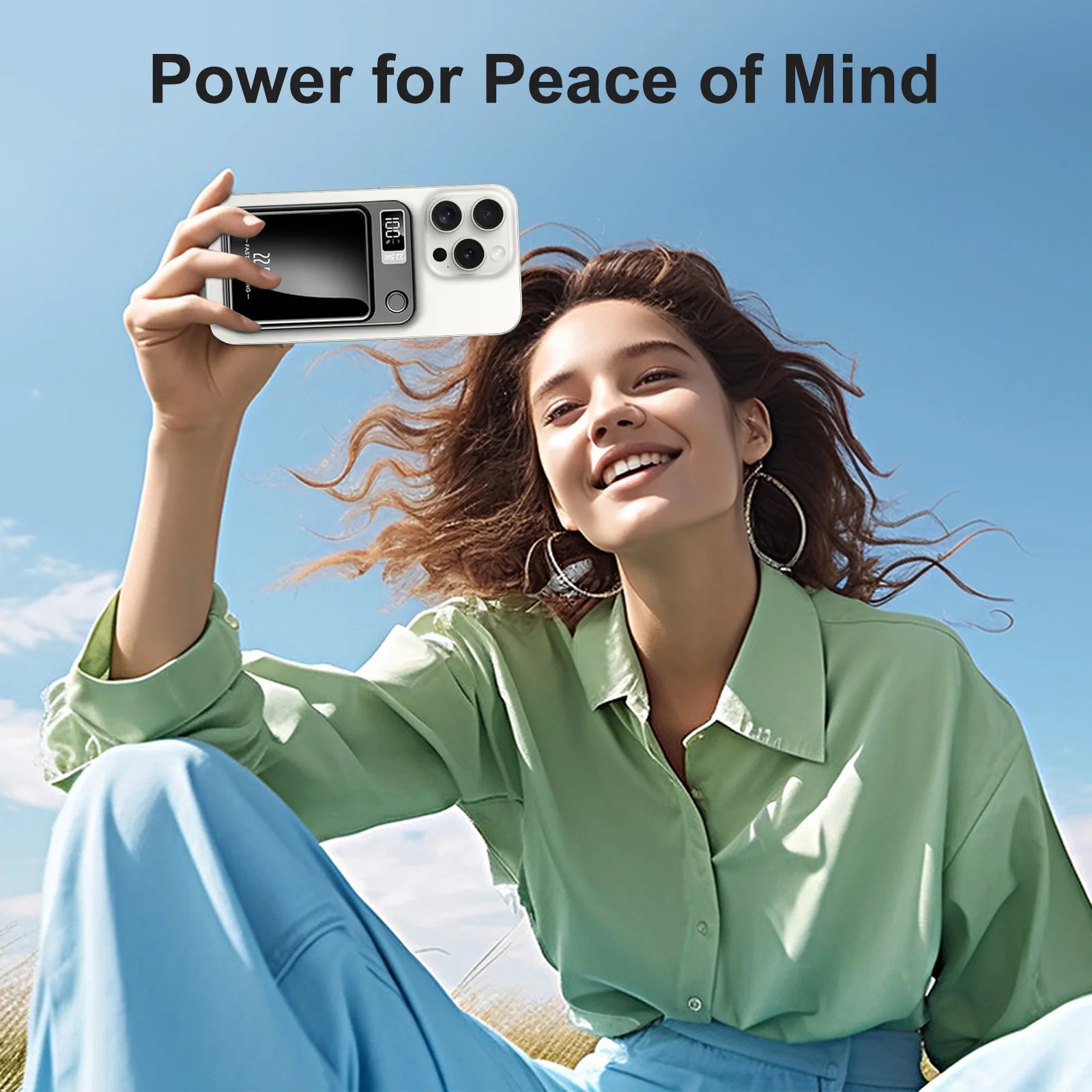 10000mAh Power Bank Magnetic Wireless Charger PD 22.5W Fast Charging for iPhone 15/14/13/12/Pro Max/Pro/Plus/Mini/ AirPods 3/2