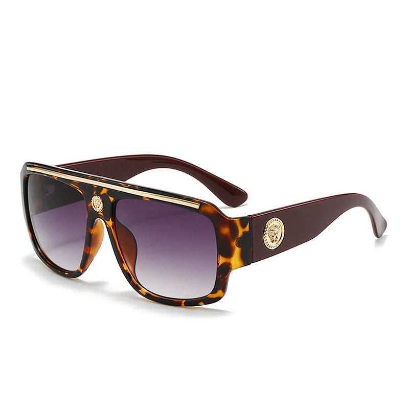 Fashion Brand Luxury Designer Sunglasses Men Women 2025 Oversized Vintage Punk Shades Glasses Summer Travel Outdoor Sunglasses