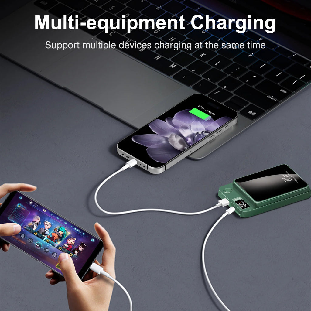 10000mAh Power Bank Magnetic Wireless Charger PD 22.5W Fast Charging for iPhone 15/14/13/12/Pro Max/Pro/Plus/Mini/ AirPods 3/2