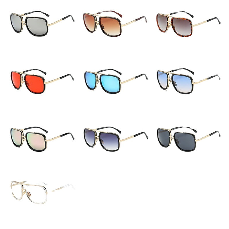 New Fashion Cool UWCYXOM Vintage Pilot Driving Sunglasses for Men – Gradient Brown UV400 Stainless Steel Goggles for Outdoor Summer Style