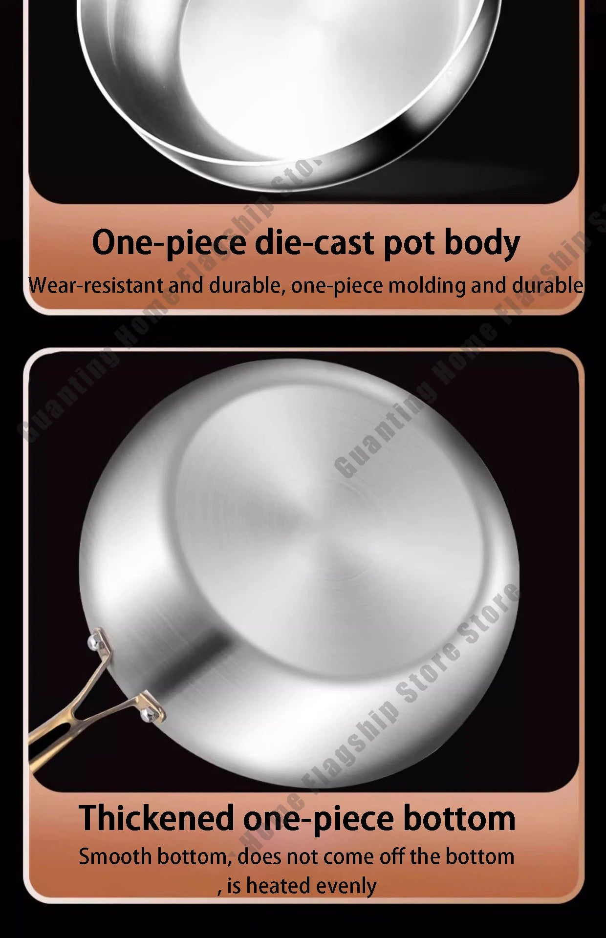 316 Stainless Steel Frying Pan Deepened Wok Non-Stick Skillets Steak Gas Stove Induction Cooker Universal Pan Kitchen Cookware