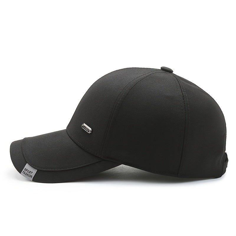 Middle-aged And Elderly Men's Baseball Cap with A Hard Top, New Spring And Autumn Style, High-end Feel, Big Head, Sun Protection, Dad's Baseball Cap, Simple And Versatile for Outdoor Sports, Old for Man's Cap