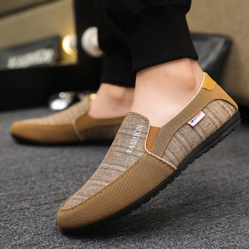 Men’s All-Season Lightweight Canvas Sneakers – Breathable Low-Top Casual Sport Shoes with Non-Slip Rubber Sole, Wear-Resistant & Comfortable for All-Day Walking