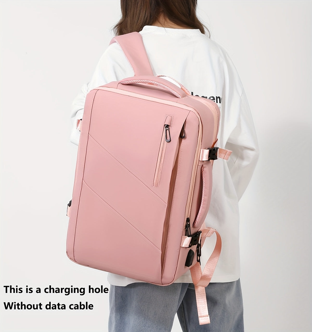 WEIXIER Unisex Large Capacity Travel Backpack – PU Leather Dual-Shoulder Bag with Horizontal Handle, Expandable Compartment & Independent Laptop Sleeve for Work, School & Weekend Trips