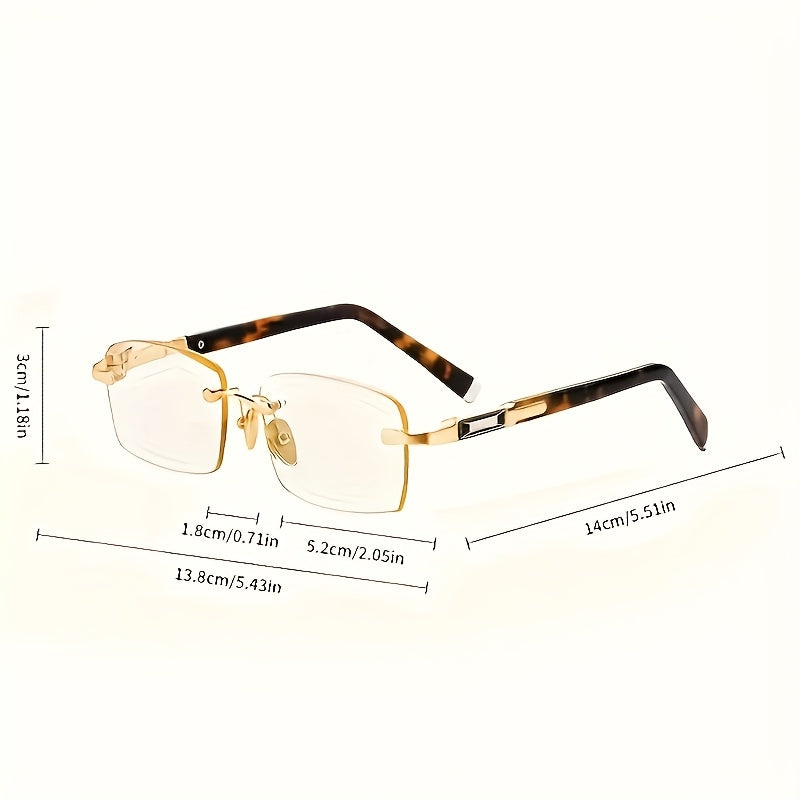 4-Pack Unisex Brown-Tinted Reading Glasses – Vintage Full-Rim Blue Light Blocking Readers, Frameless Look Style for Work, Reading, Screen Use & Movie Watching