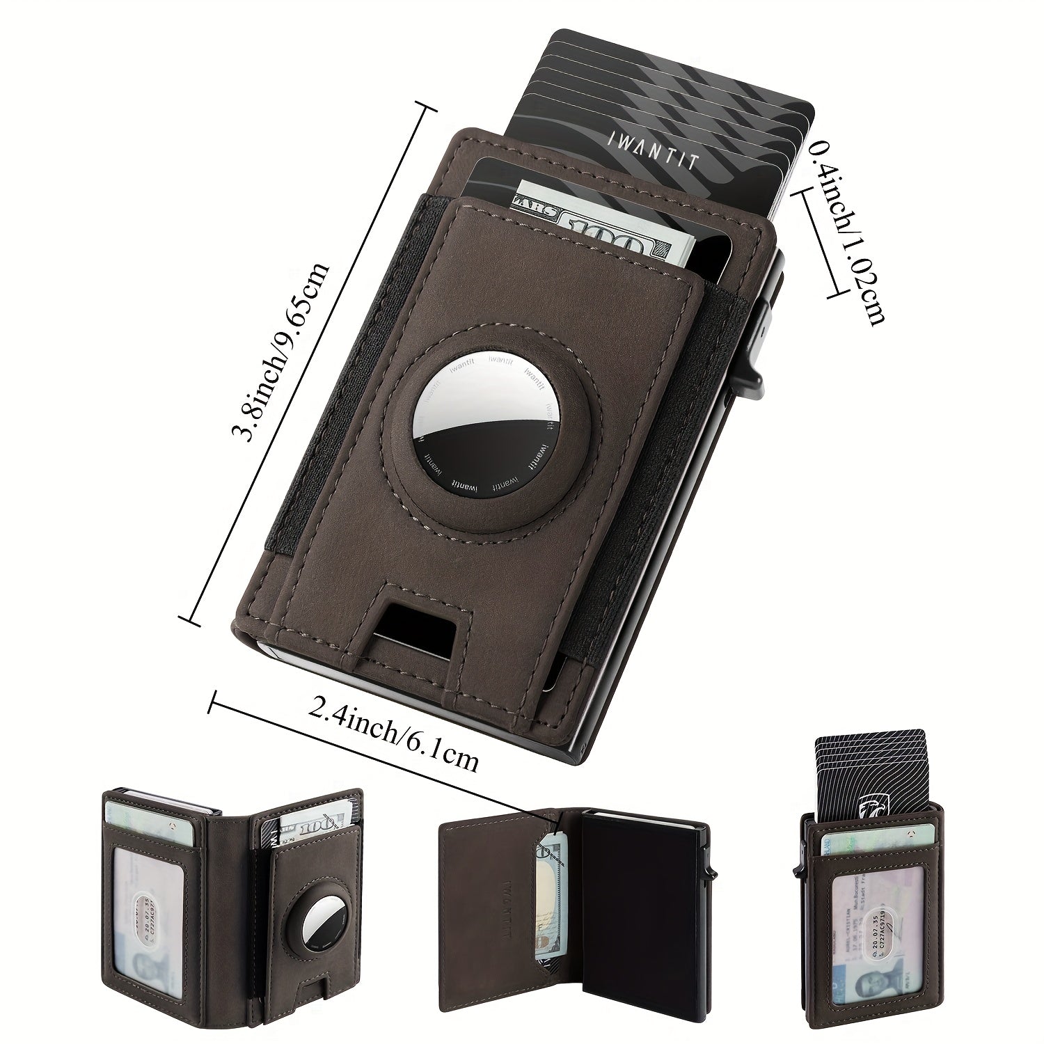 IWANTIT Slim RFID Blocking Card Wallet – Black Microfiber Large Capacity Unisex Credit Card Holder for Travel & Everyday Carry, Gift Box for Father’s Day, Independence Day & More