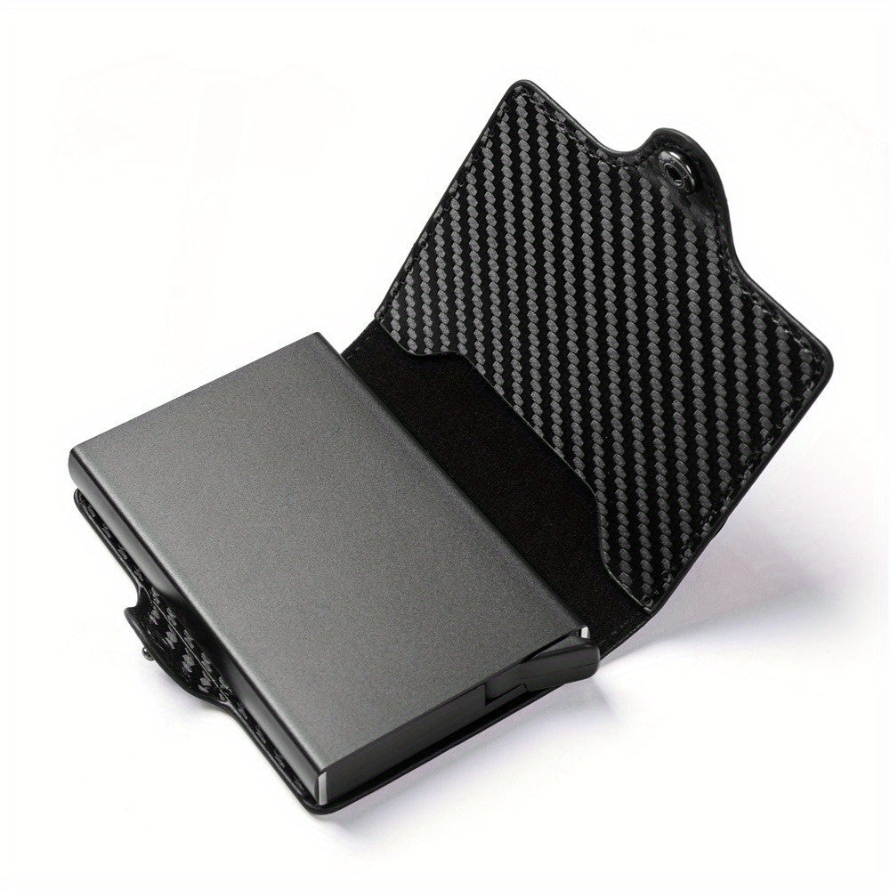 Premium Business Aluminum Alloy RFID Blocking Card Holder Men'S Wallet Large Capacity Card Case Minimalist Design Men'S RFID Aluminum Card Holder Wallet for 12 Cards