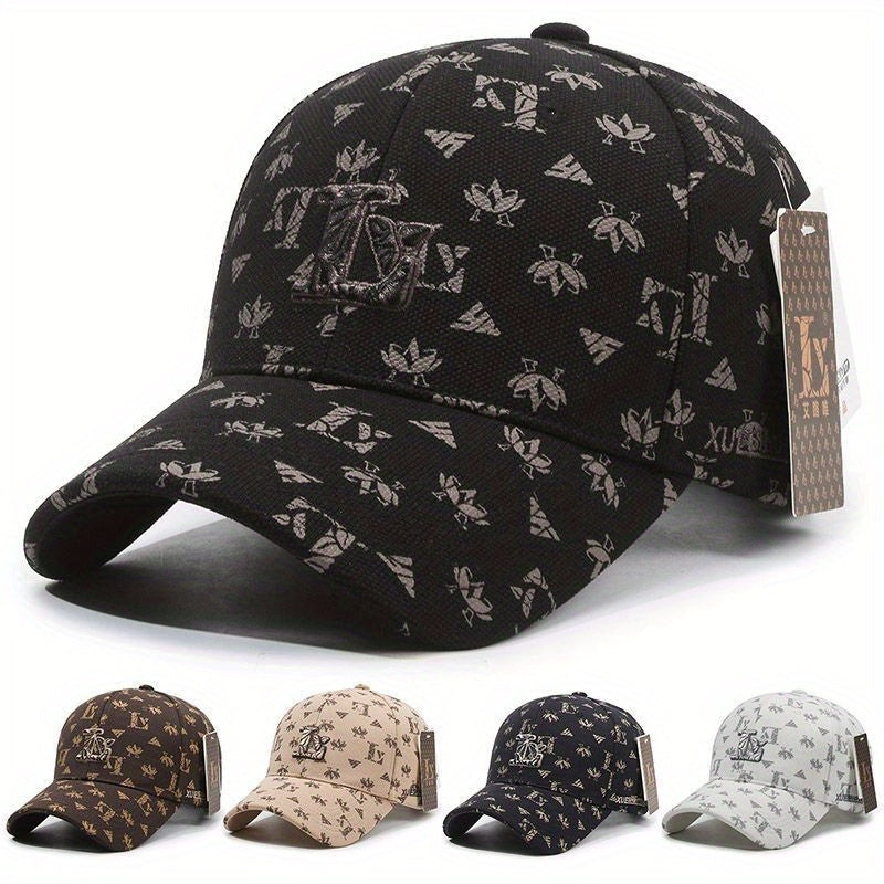 Unisex Luxury 3D “V” Embroidered Dome Cap – Lightweight All-Season Curved Brim Hat, Elegant Gift for Christmas & Valentine’s Day