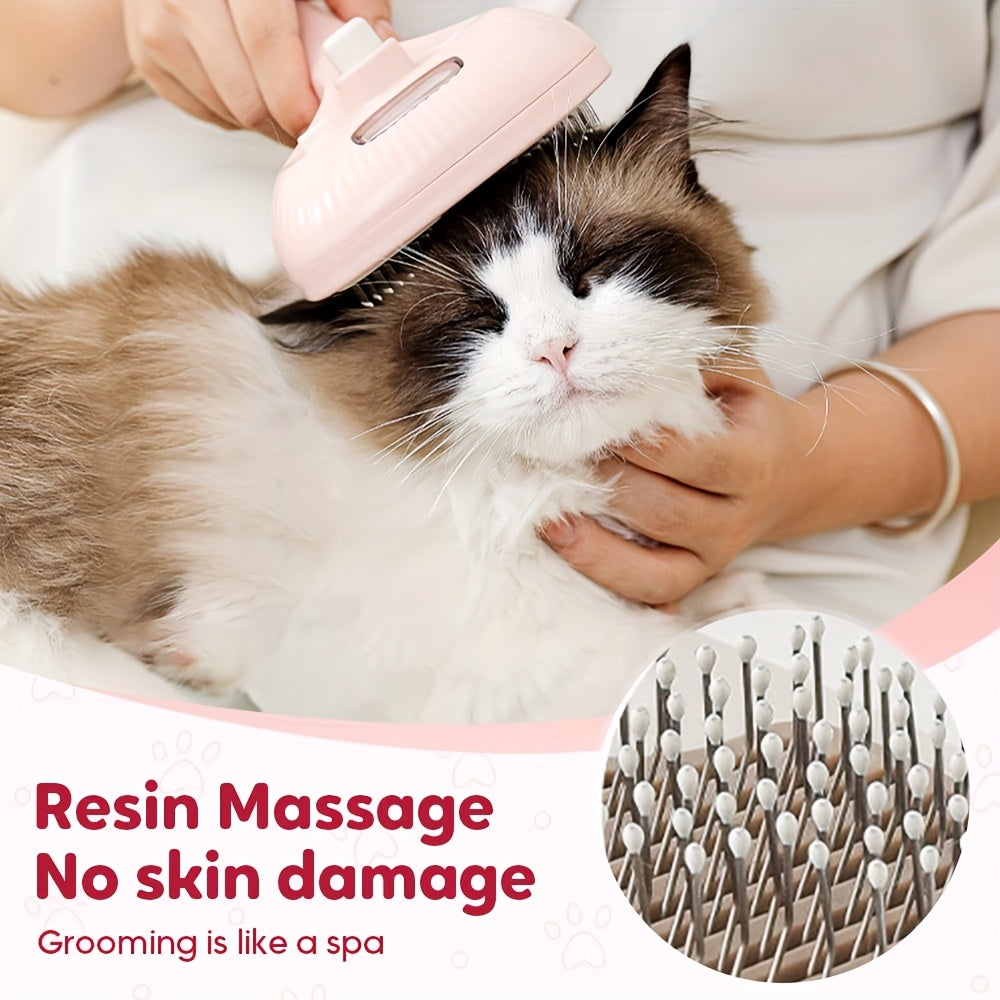 2-in-1 Pet Water Spray & Hair Removal Comb – USB Rechargeable Grooming Brush for Cats & Dogs, Long & Short Hair, Luster-Enhancing, Multi-Functional Cleaner