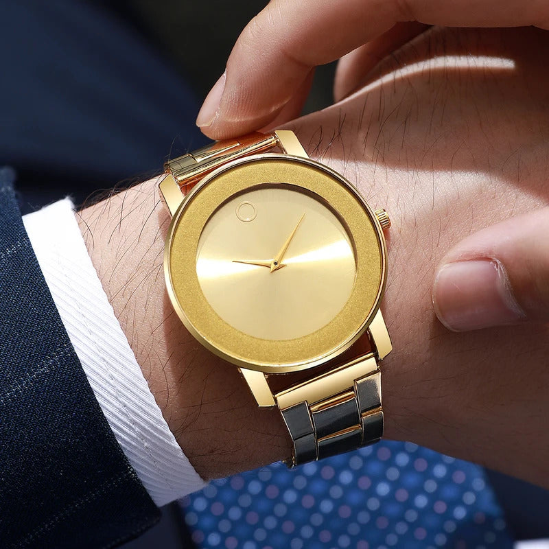 3pcs Men’s Business Watch Set – Slim Alloy Strap Quartz Dress Watches, Minimalist Round Analog Wristwatches, Battery Powered, No App or Subscription Required