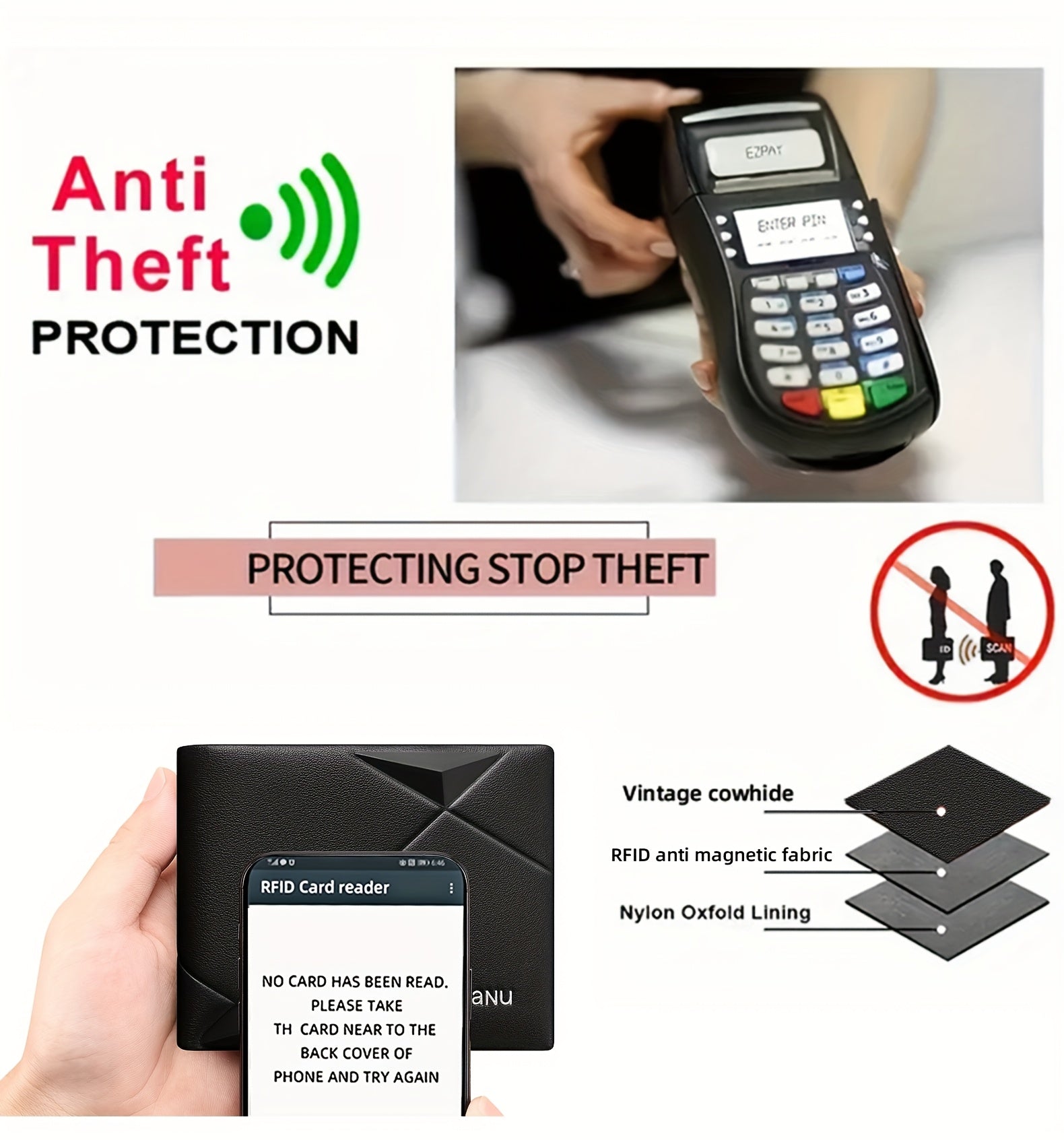 BANYANU Men’s Genuine Top-Grain Leather Wallet – Vintage RFID Blocking Large Capacity Wallet with 11 Card Slots, Perfect Father’s Day Gift