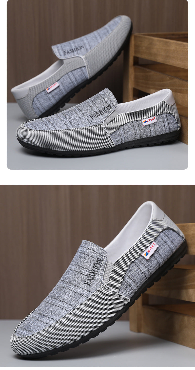 Men’s All-Season Lightweight Canvas Sneakers – Breathable Low-Top Casual Sport Shoes with Non-Slip Rubber Sole, Wear-Resistant & Comfortable for All-Day Walking