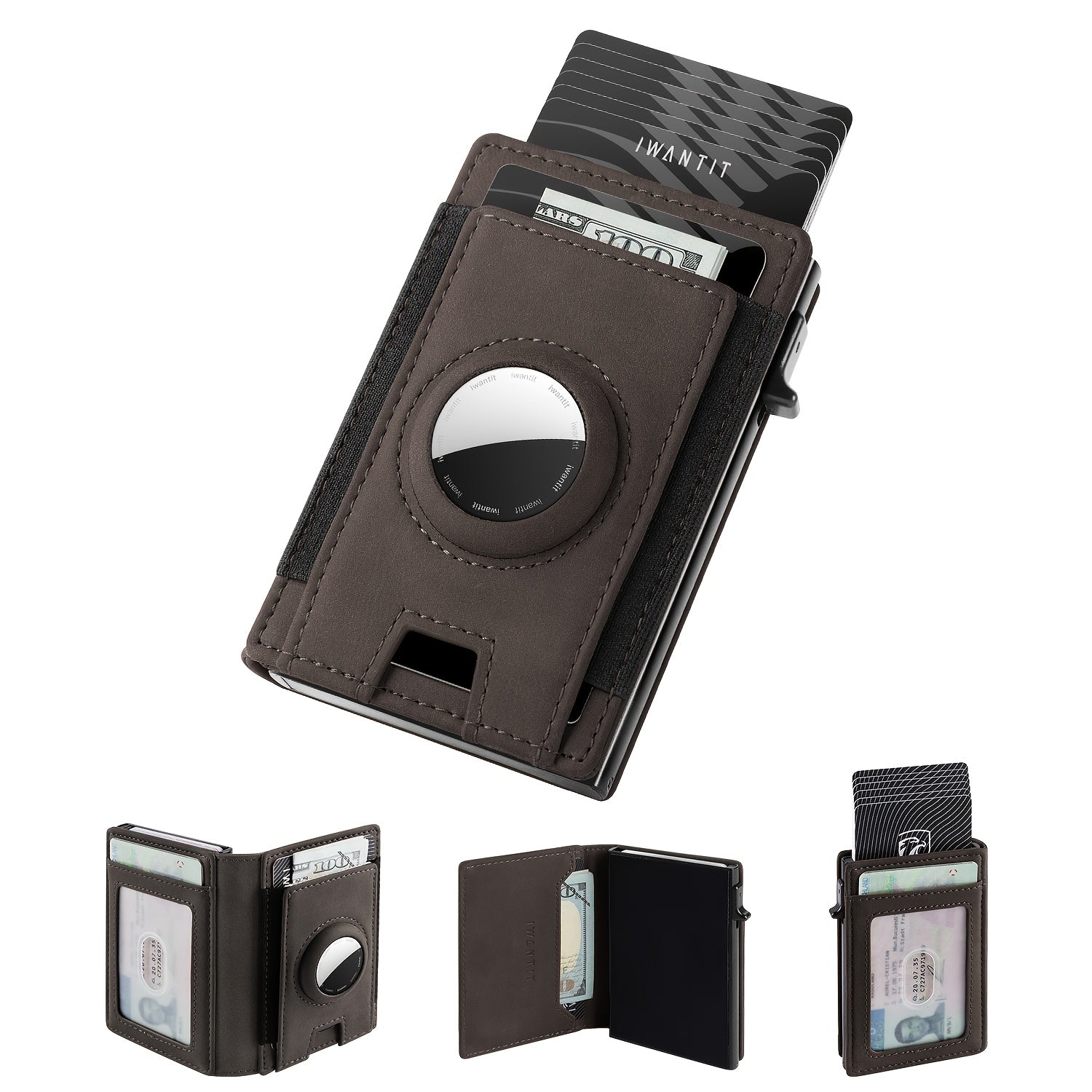 IWANTIT Slim RFID Blocking Card Wallet – Black Microfiber Large Capacity Unisex Credit Card Holder for Travel & Everyday Carry, Gift Box for Father’s Day, Independence Day & More