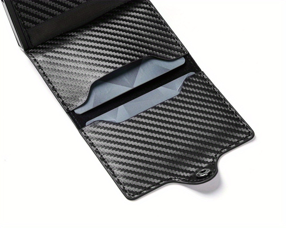 Premium Business Aluminum Alloy RFID Blocking Card Holder Men'S Wallet Large Capacity Card Case Minimalist Design Men'S RFID Aluminum Card Holder Wallet for 12 Cards