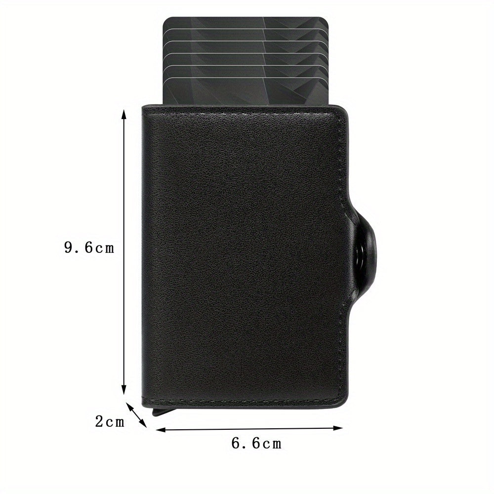 Premium Business Aluminum Alloy RFID Blocking Card Holder Men'S Wallet Large Capacity Card Case Minimalist Design Men'S RFID Aluminum Card Holder Wallet for 12 Cards