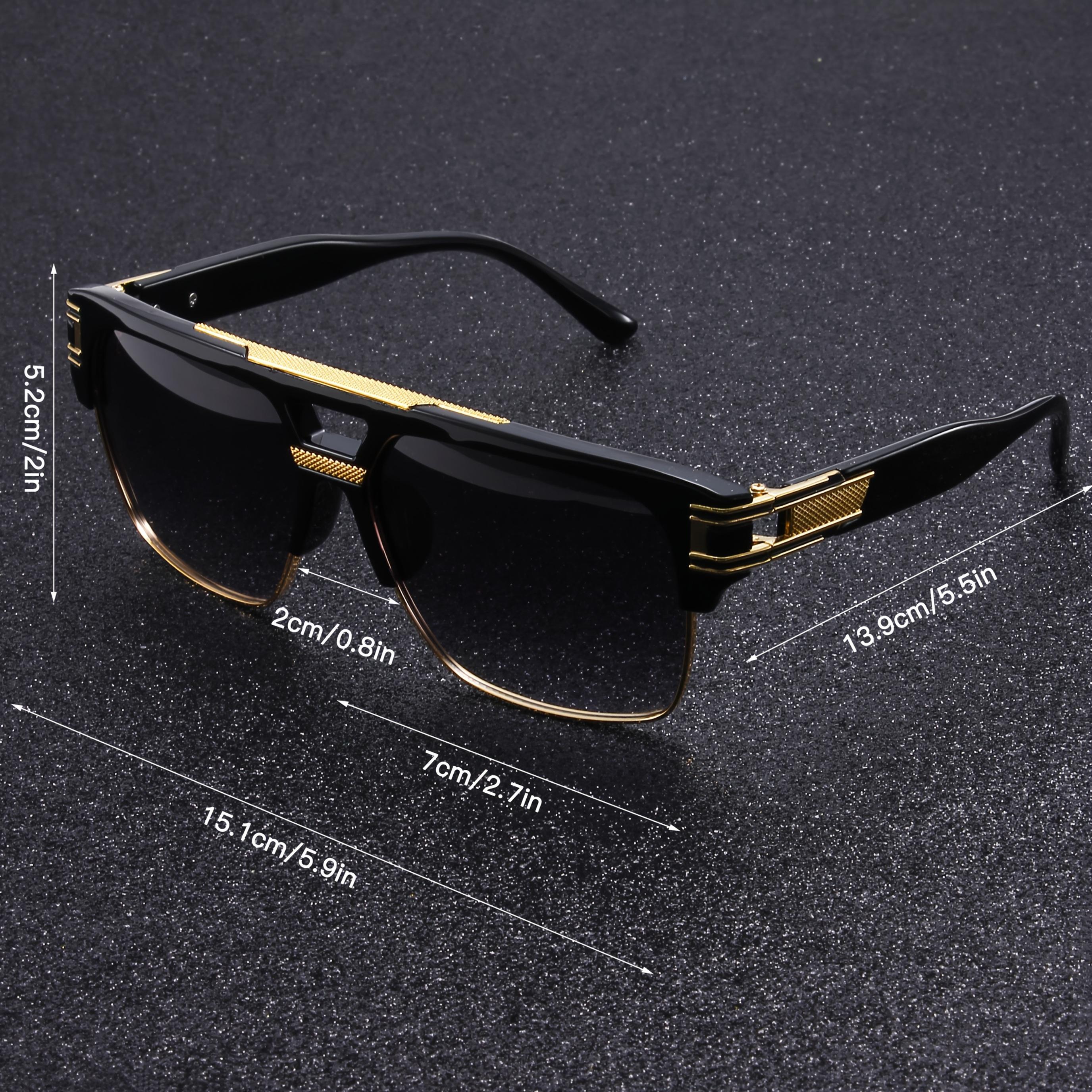 Retro Metal Half Frame Glasses for Women & Men - Oversized Lightweight Design with Sturdy Metal Hinge, Polycarbonate Frame & PC Lens, Retro Style for Parties, Casual Wear & Activities