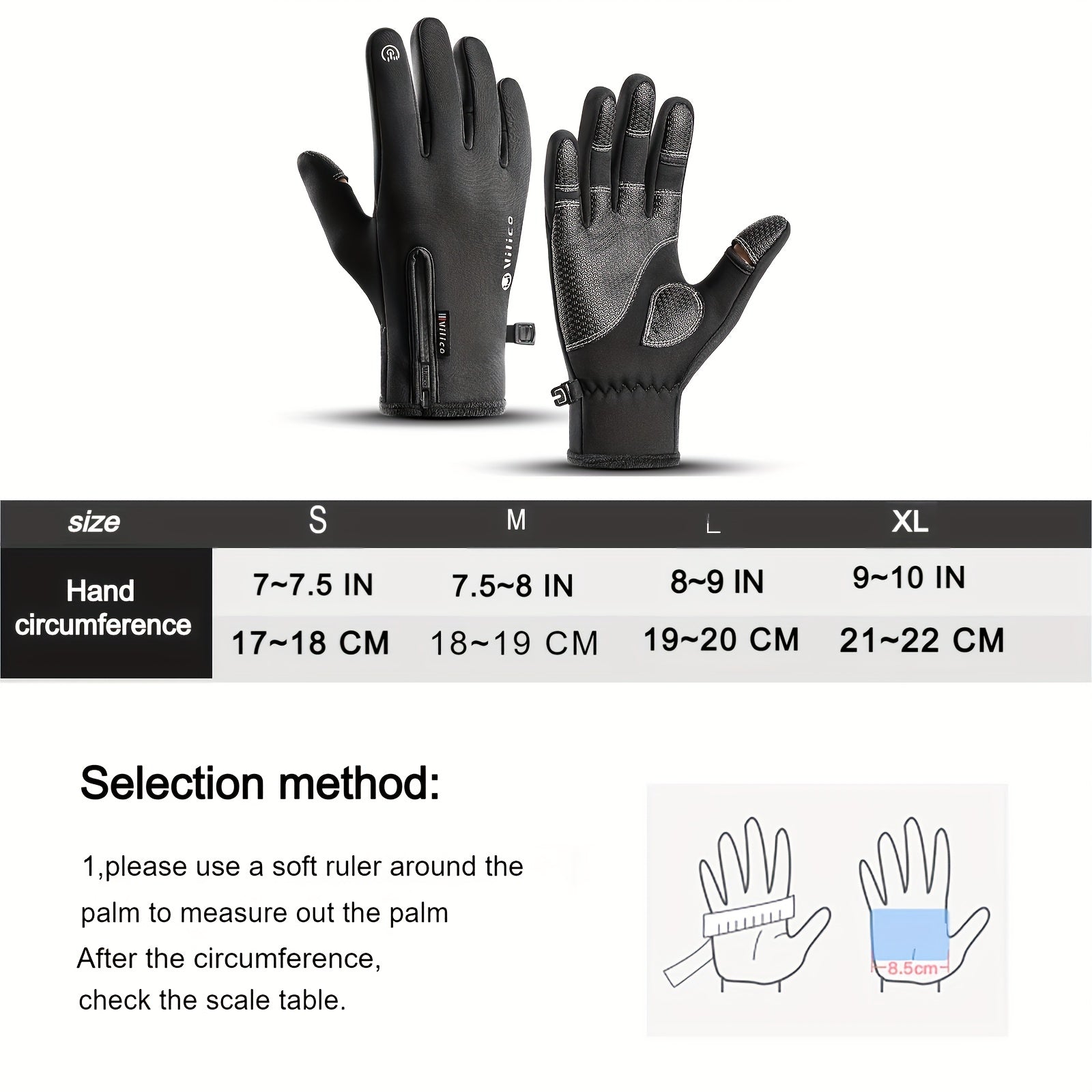 Vilico Men’s Autumn/Winter Fingerless Gloves – Windproof Anti-Slip Warm Cycling & Sports Gloves, Polyester Knit with PU Grip, Ideal for Fishing, Driving, Skiing & Holiday Gifts