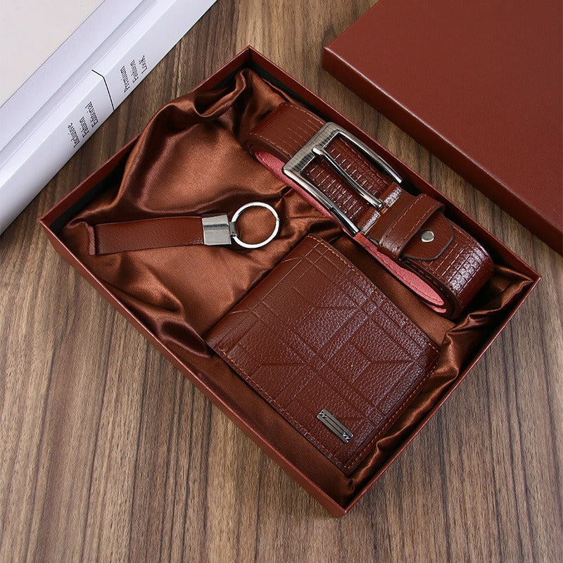 Men’s Luxury Business Gift Set – Two-Layer Cowhide Wallet & Dress Watch Combo – Premium Accessory Bundle for Boyfriend, Husband, Dad – Ideal Christmas & Valentine’s No-Regret Gift