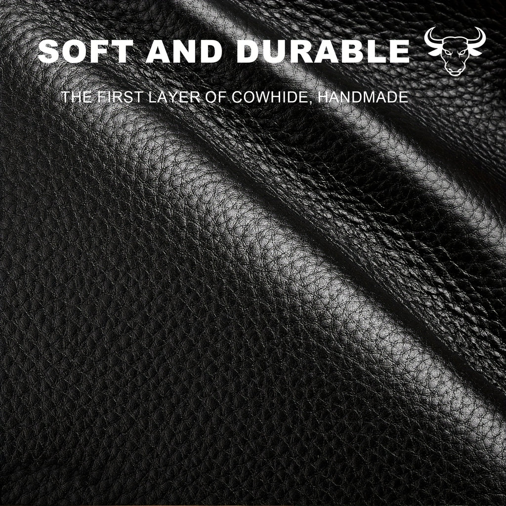 BANYANU Men’s RFID Blocking Long Leather Wallet – Top Grain Clutch with 25 Card Slots, Phone Pocket, Wristlet & Snap Closure