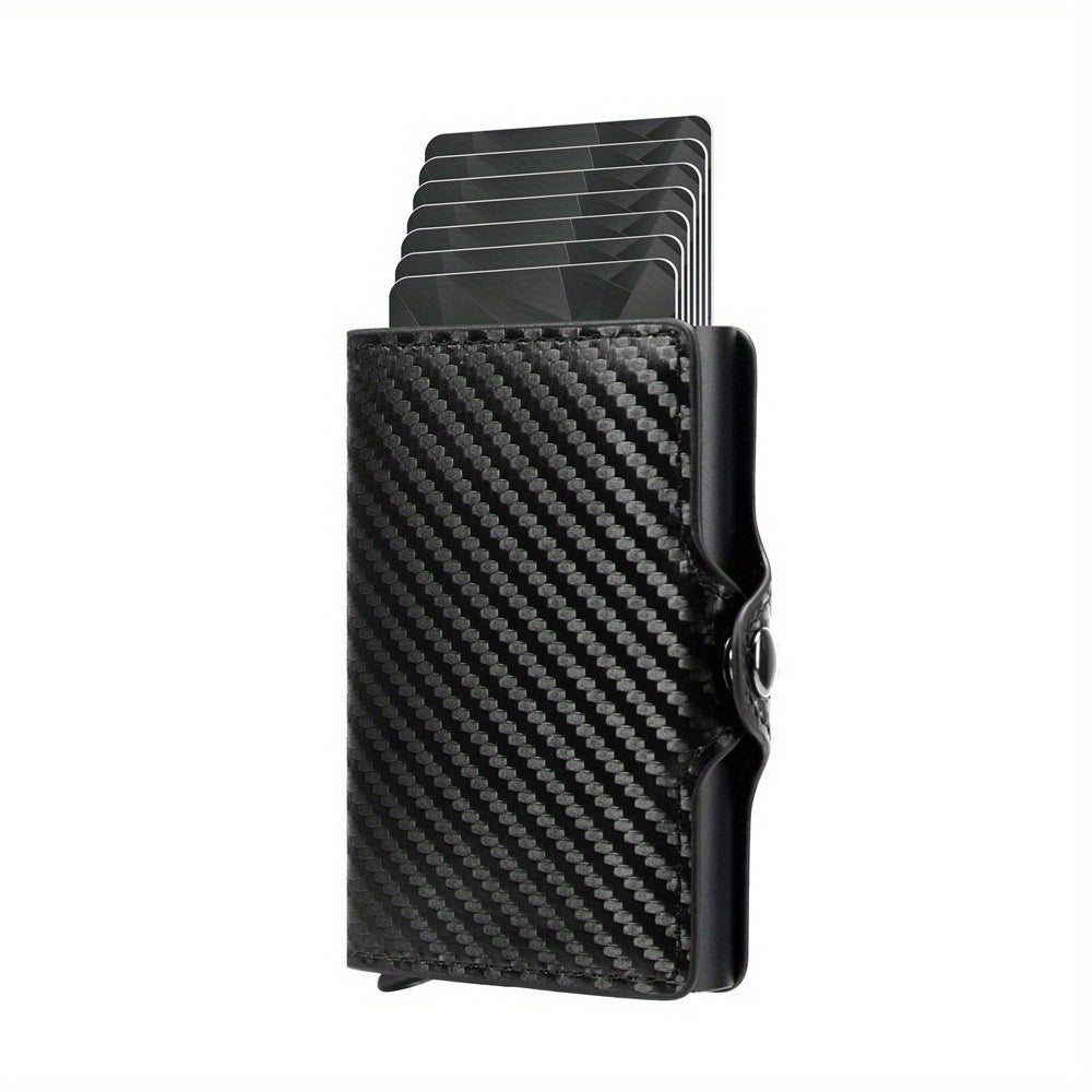 Premium Business Aluminum Alloy RFID Blocking Card Holder Men'S Wallet Large Capacity Card Case Minimalist Design Men'S RFID Aluminum Card Holder Wallet for 12 Cards