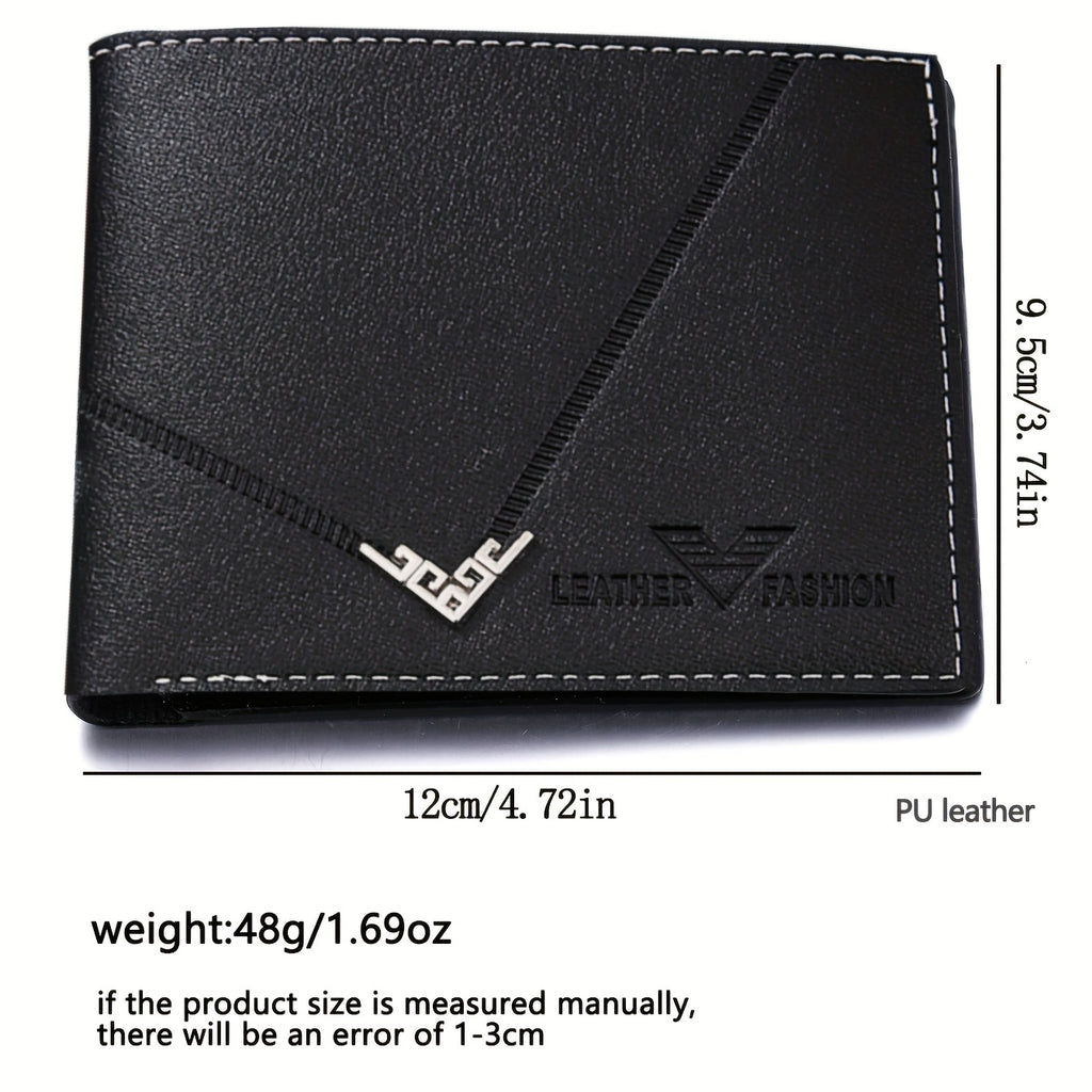 3-Piece Men’s Wallet, Belt & Keychain Set – Black PU Leather Casual Fashion Gift for Valentine’s Day, Anniversary & Daily Wear