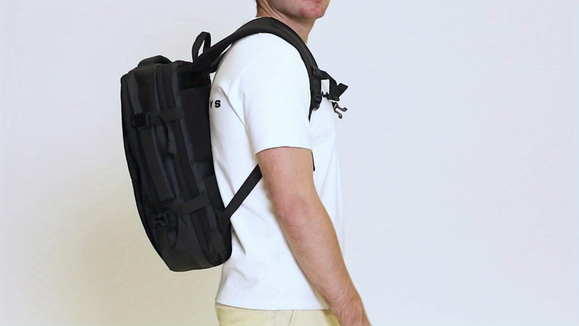 WEIXIER Unisex Large Capacity Travel Backpack – PU Leather Dual-Shoulder Bag with Horizontal Handle, Expandable Compartment & Independent Laptop Sleeve for Work, School & Weekend Trips