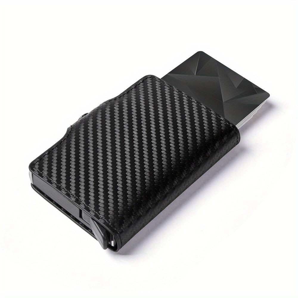 Premium Business Aluminum Alloy RFID Blocking Card Holder Men'S Wallet Large Capacity Card Case Minimalist Design Men'S RFID Aluminum Card Holder Wallet for 12 Cards