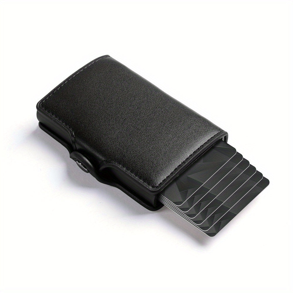 Premium Business Aluminum Alloy RFID Blocking Card Holder Men'S Wallet Large Capacity Card Case Minimalist Design Men'S RFID Aluminum Card Holder Wallet for 12 Cards