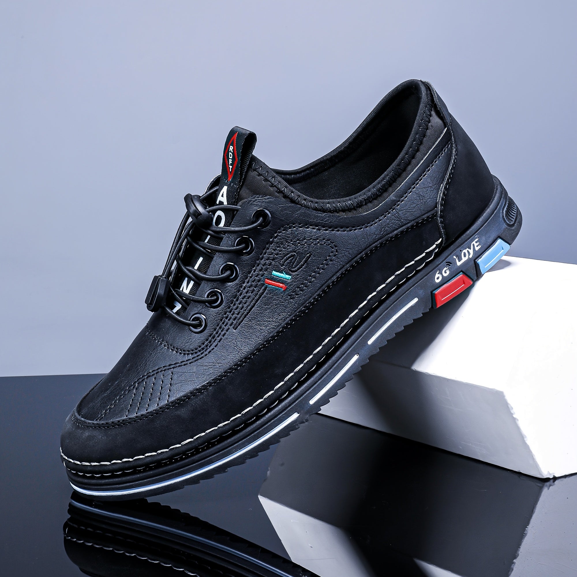 Men’s Slip-Resistant Running Shoes – zhenyuezu Grey/Black Low-Top Sneakers with PU Upper, PVC Sole & EVA Cushioning for Gym, Jogging, Hiking & Daily Streetwear