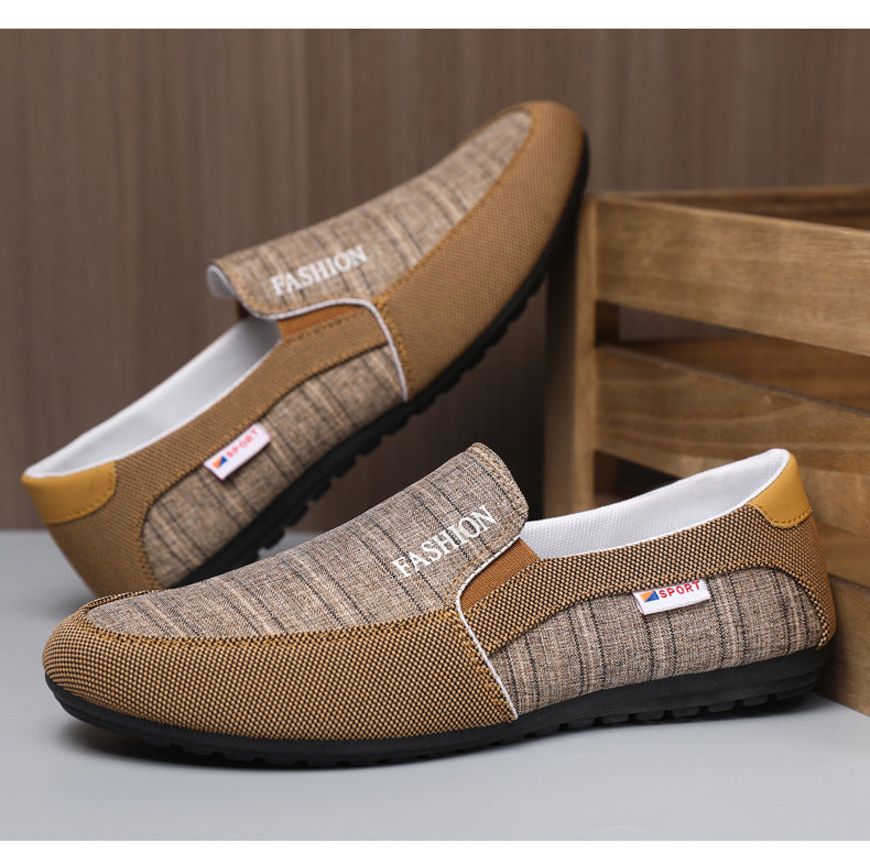 Men’s All-Season Lightweight Canvas Sneakers – Breathable Low-Top Casual Sport Shoes with Non-Slip Rubber Sole, Wear-Resistant & Comfortable for All-Day Walking