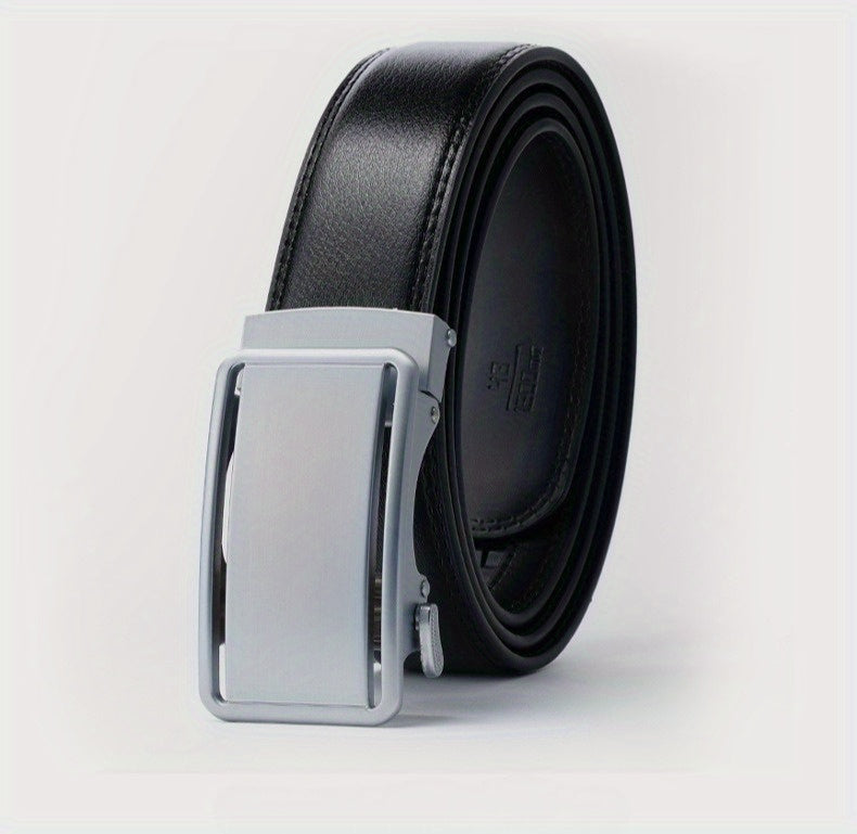 High-End Men’s Wallet & Automatic Buckle Belt Set – Premium PU Leather Gift Box for Dad, Husband & Gentlemen