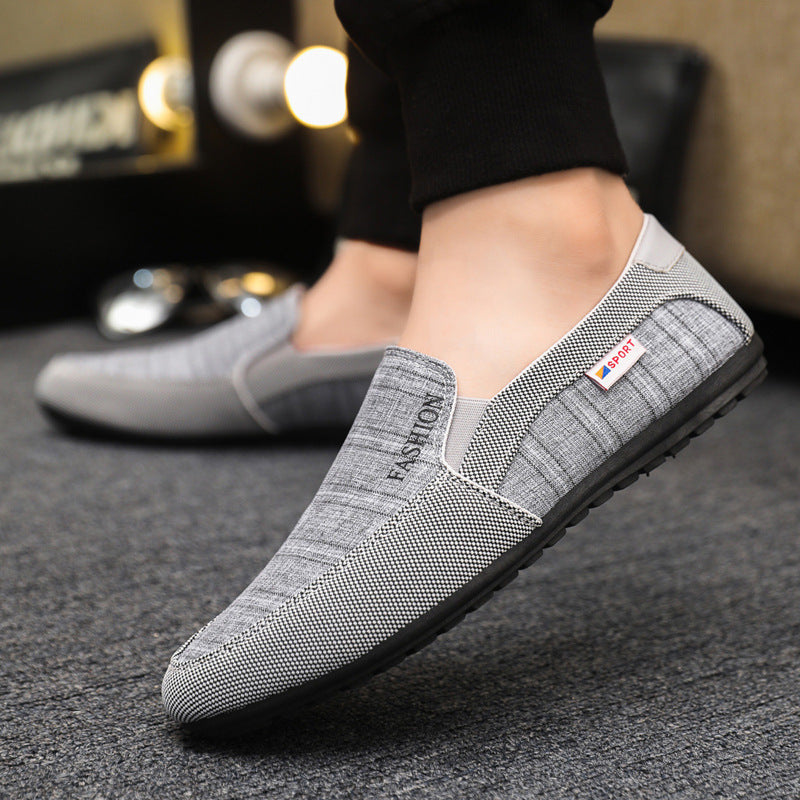 Men’s All-Season Lightweight Canvas Sneakers – Breathable Low-Top Casual Sport Shoes with Non-Slip Rubber Sole, Wear-Resistant & Comfortable for All-Day Walking