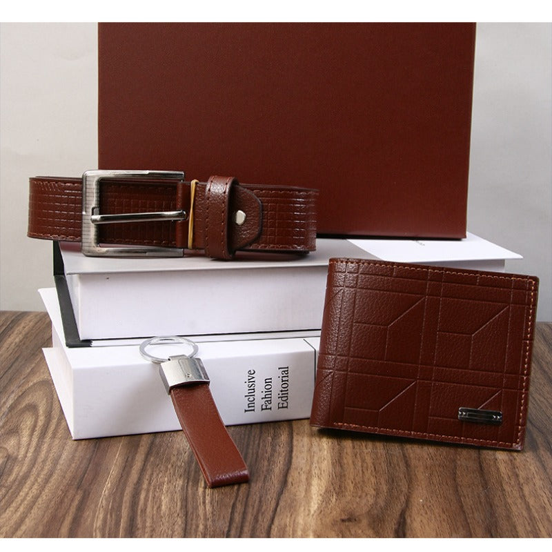Men’s Luxury Business Gift Set – Two-Layer Cowhide Wallet & Dress Watch Combo – Premium Accessory Bundle for Boyfriend, Husband, Dad – Ideal Christmas & Valentine’s No-Regret Gift